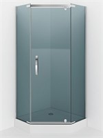 Душевой уголок Alex Baitler 90х90 AB245-90 профиль, Хром стекло тонированное AB245-90