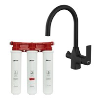 Смеситель для кухонной мойки Lemark Ursus LM7261BL085, с фильтром Basic, черный матовый LM7261BL085