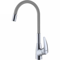 Смеситель Lemark Linara LM0415C-Gray для кухонной мойки, с гибким изливом, хром/серый LM0415C-Gray