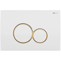 Клавиша смыва Point Виктория PN44061WG Белая Золото PN44061WG