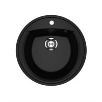 Мойка кухонная Ulgran U-603 U-603-344, 52 см, цвет ультра-черный U-603-344