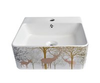 Раковина чаша Bronze de Luxe Golden Deer 1060GD, белый 1060GD