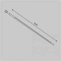 Модульный светильник Maytoni Basis C100CL-L1000-24W3-6K-BS MY_C100CL-L1000-24W3-6K-BS