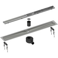 Душевой лоток Timo Drain System 90 DS230209/01 с решеткой Сатин / под плитку DS230209/01