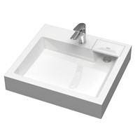 Раковина на стиральную машину Reflexion Delta RX6055DE, 60 см, искусственный мрамор, белая RX6055DE