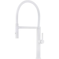 Смеситель Paulmark Leader Le214101-431 для кухонной мойки, с гибким изливом, цвет белый матовый Le214101-431