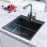 Кухонная мойка Lemark Janga 490 9936107, 49 см, PVD-покрытие, нержавеющая сталь, графит 9936107