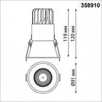 Встраиваемый светильник Novotech Lang 358910 NV_358910
