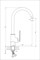 Смеситель для кухни RUSH Palm PL2530-22  высокий хром (PL2530-22) PL2530-22