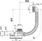 Сифон для ванны AlcaPlast A507KM-80 A507KM-80