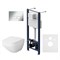 Комплект унитаза с инсталляцией AM.PM Inspire V2.0 FlashClean IS47051.50A1700 с сиденьем Микролифт и клавишей смыва Хром IS47051.50A1700 - фото 384371