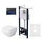Комплект унитаза с инсталляцией AM.PM Inspire V2.0 FlashClean IS450A38.50A1700 с сиденьем Микролифт и Черной клавишей смыва IS450A38.50A1700 - фото 384380