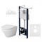 Комплект унитаза с инсталляцией AM.PM Inspire FlashClean IS49001.501700 с сиденьем Микролифт и клавишей смыва Белый IS49001.501700