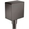Шланговое подключение Hansgrohe Fixfit Square 26455340 Черный шлифованный хром 26455340 - фото 390111