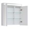 Зеркальный шкаф Dreja  MAX, 80 см, 2 дверцы, 4 стеклянные полки, белый глянец (77.9009W) 77.9009W