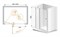 Душевая дверь в нишу Cezares Elena B-12 100 L профиль Хром стекло рифленое ELENA-W-B-12-100-P-Cr-L