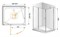 Душевой уголок Cezares ELENA-W-AH-1-100/80-P-Cr-L профиль Хром стекло рифленое ELENA-W-AH-1-100/80-P-Cr-L