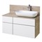 1A2441K0MIX40 Набор: 1A244101MIX40 Тумба-умывальник Мишель 100 Дуб Эндгрейн/ 1AX169WBXX000 Раковина Инфинити/ 1A253103MIX40 ЛВДСП 1A2441K0MIX40