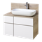 1A2445K3MIX40 Набор: 1A244501MIX40 Тумба-умывальник Мишель 80 Дуб Эндгрейн/ 732700B000 Раковина Мила/ 1A253203MIX40 Керамогранит 1A2445K3MIX40