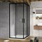Душевой уголок Ravak Blix BLSRV2-90 90x90 X1LM70300Z1 профиль Черный стекло Transparent X1LM70300Z1
