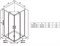 Душевой уголок Ravak Blix BLSRV2-90 90x90 X1LM70300Z1 профиль Черный стекло Transparent X1LM70300Z1