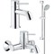 Комплект смесителей Grohe BauClassic 124404 Хром - фото 487342