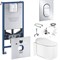 Комплект унитаза-биде с инсталляцией Grohe Sensia Arena 120172 с сиденьем Микролифт и клавишей смыва Хром gr_120172 - фото 487722
