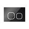 Клавиша смыва IDDIS чёрная Uniglass 001 (UNG01BCi77) UNG01BCi77 - фото 493858