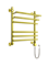 Полотенцесушитель ДВИН 60/50 Электрический 1"-3/4"-1/2" К эл ТЭН справа Золотой хром F Primo (4627087855116) - фото 504526