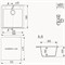 Мойка кухонная ULGRAN Quartz Forte 580-09, асфальт Forte 580-09