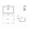 Мойка кухонная ULGRAN Quartz Forte 760-05, бетон Forte 760-05