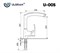 Смеситель Ulgran Classic U-005-335 для кухонной мойки, черный U-005-335