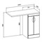 Тумба под раковину Runo  (под умывальник Гамма 105 лайт правое/ левое крыло + кронштейн) Лира 45 (00-00000144) run_00-00000144