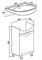 Тумба под раковину Runo  (под умывальник Уют 50) Фортуна 50 (00000001135) run_00000001135