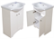 Тумба RUSH напольная CRETE 60 Белый глянец  (д/раковины Байкал 60) (CRS35160W) CRS35160W - фото 536583