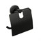 Бумагодержатель с крышкой черный Fixsen Comfort  Black (FX-86010) FX-86010 - фото 538475