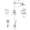 Душевая система ESKO скрытого монтажа 6в1 Squared Chrome (6in1 SQ) 6in1 SQ