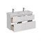 Тумба под сдвоенную раковину Lemark Combi 125 см, подвесная/напольная, цвет белый глянец, LM03C125T LM03C125T
