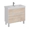 Тумба под раковину Lemark Combi 100 см, подвесная/напольная, корпус белый глянец, фасад дуб кантри матовый, LM03C100T-dub LM03C100T-dub
