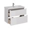 Тумба под раковину Lemark Buno 100 см, подвесная/напольная, планка серая матовая, цвет белый глянец, LM04B100T LM04B100T