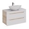 Тумба под раковину Lemark Olivia 100 см, подвесная, корпус дуб кантри матовый, фасад белый глянец, LM08OL100T LM08OL100T