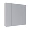 Шкаф зеркальный Lemark UNIVERSAL 90х80 см 3-х дверный, цвет корпуса: Белый глянец (LM90ZS-U) - фото 540933