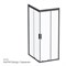 W90G-404-100280-BT Gem душ.ограждение 100х80 прям.,стекло прозрачное, профиль черный мат.,без поддон W90G-404-100280-BT