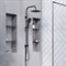 931000300 Eclipse, душ. система: верхний душ 220мм, ручн.душ 3 ф-ии 120 мм, штанга 1010 мм, черный 931000300