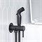 211000300 Option Смеситель, монтируемый в стену, с гиг.душем и крючком, черный 211000300