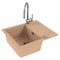 Мойка кухонная Alveus Granital Cadit 10 Beige-G55 590х500х200 с сифоном, бежевая 1132019