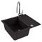 Мойка кухонная Alveus Granital Cadit 10 Carbon-G91 590х500х200 с сифоном, черная 1132021