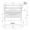 Тумба под раковину Dreja Q Max 80 77.0007W подвесная, Белый глянец 77.0007W