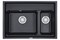 Кухонная мойка Granula KS-7302 7302sv, шварц 7302, ШВАРЦ - фото 553565