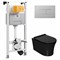 Комплект инсталляция OLI 120 Eco Sanitarblock pneumatic с унитазом Point Вега PN41711BM, сиденье микролифт, клавиша OLI Karisma, цвет хром матовый, 879235pKA02+PN41711BM 879235pKA02+PN41711BM - фото 564530
